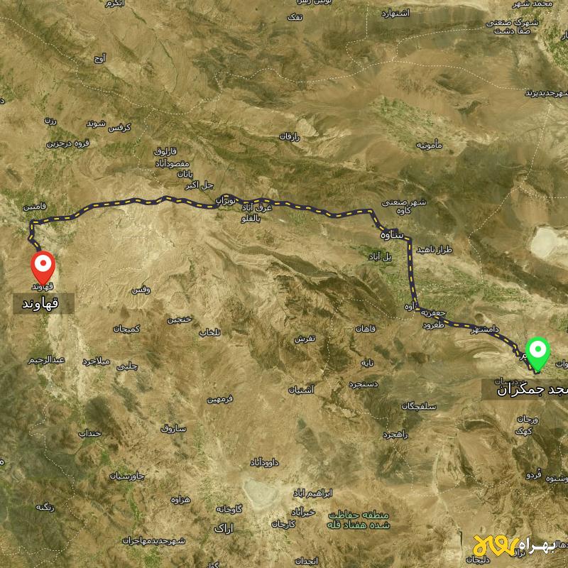 مسافت و فاصله قهاوند - همدان تا مسجد جمکران - قم - مرداد ۱۴۰۳